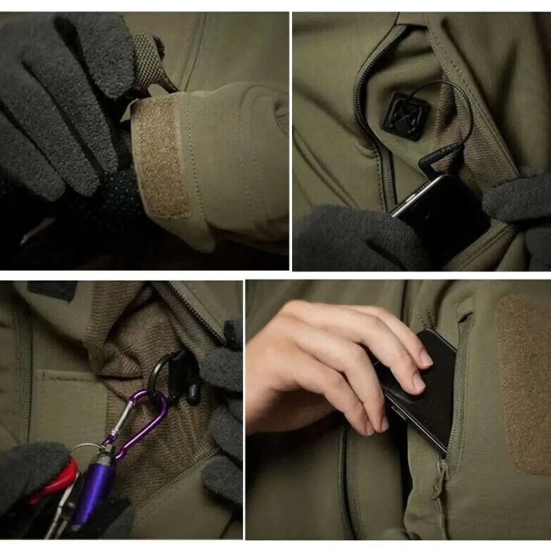 Veste Tactique Coupe Vent Imperméable Randonnée Homme